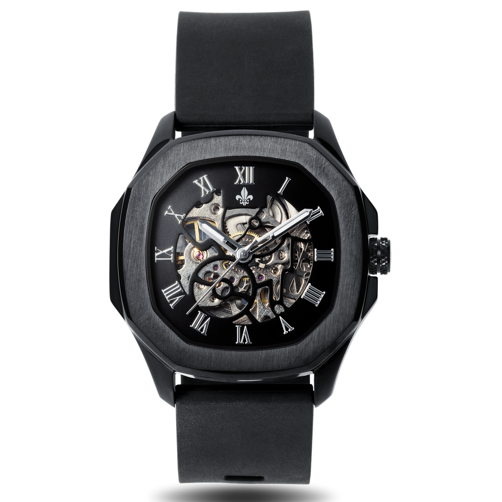 The Avalon Black + Grey Camo Strap