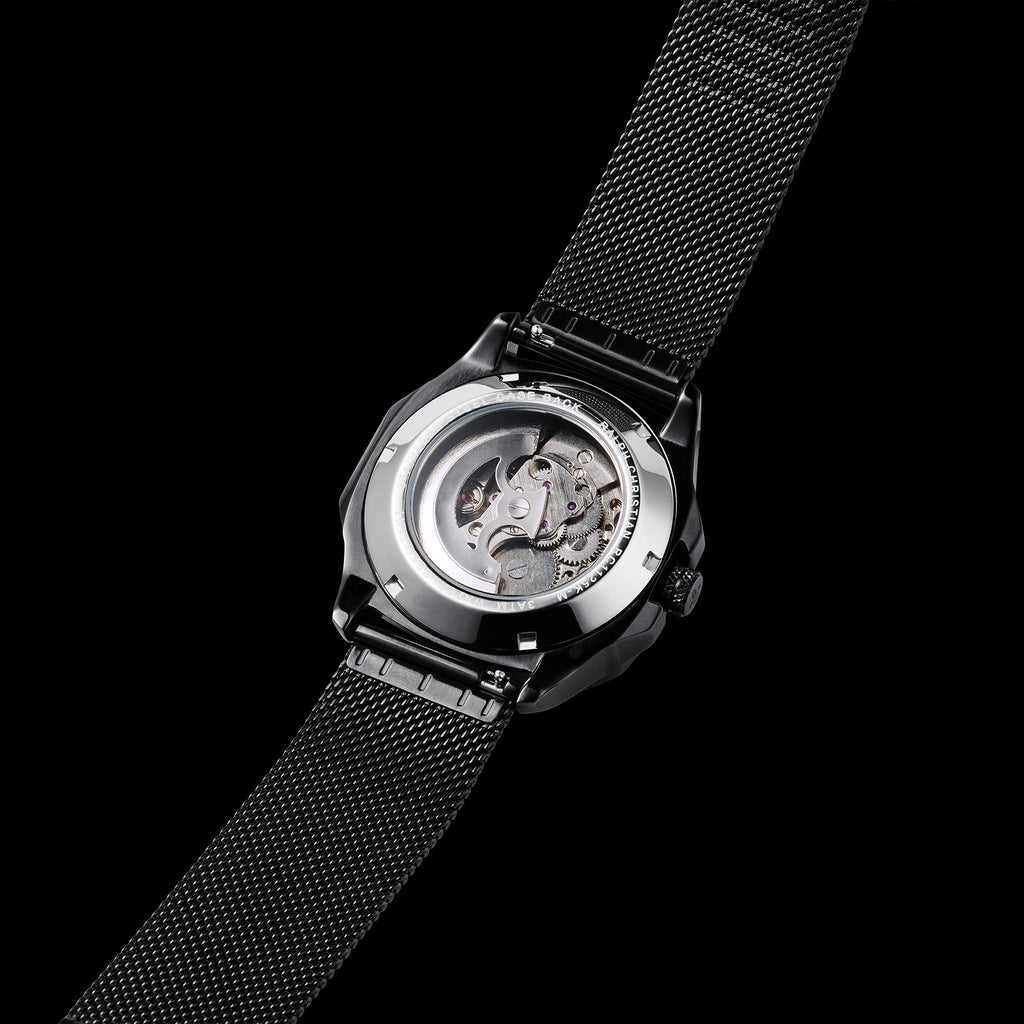The Avalon Black + Black Mesh Strap