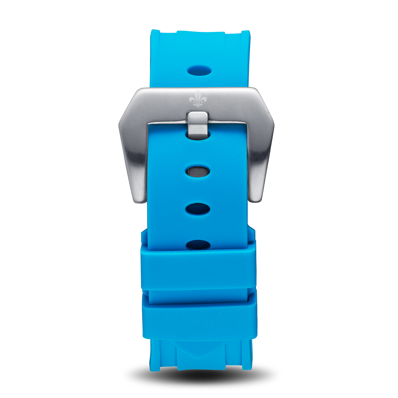 The Avalon Black + Blue Silicone Strap