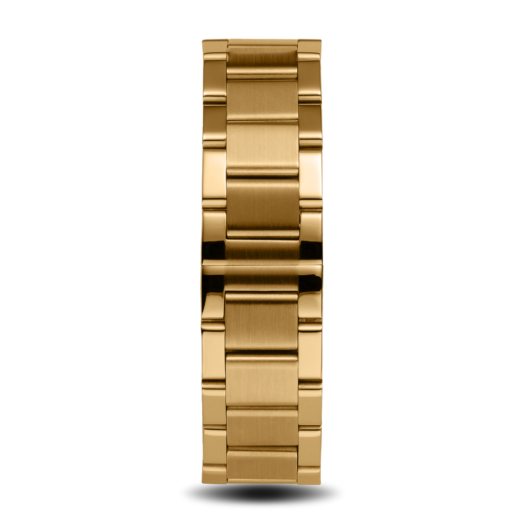 Prague Skeleton Automatic Deluxe - Gold + Gold Link Strap
