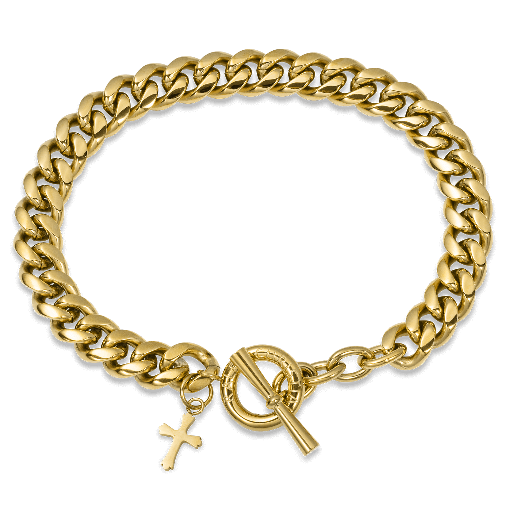 The Cross Pendant Bracelet - Gold